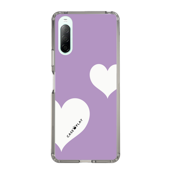 スリムプロテクションケース［ Two Hearts - Purple ］