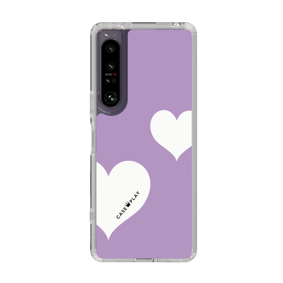 スリムプロテクションケース［ Two Hearts - Purple ］