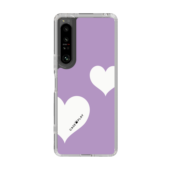 スリムプロテクションケース［ Two Hearts - Purple ］