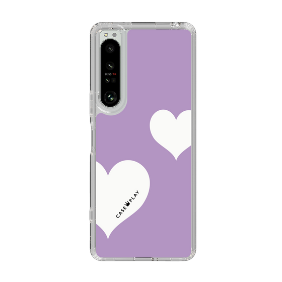 スリムプロテクションケース［ Two Hearts - Purple ］