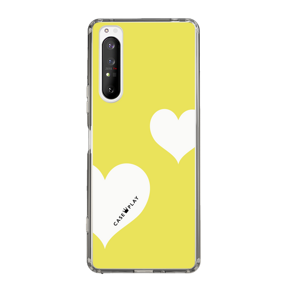スリムプロテクションケース［ Two Hearts - Yellow ］