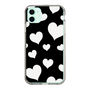 スリムプロテクションケース［ Dot Hearts - Black ］