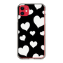 スリムプロテクションケース［ Dot Hearts - Black ］
