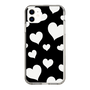 スリムプロテクションケース［ Dot Hearts - Black ］