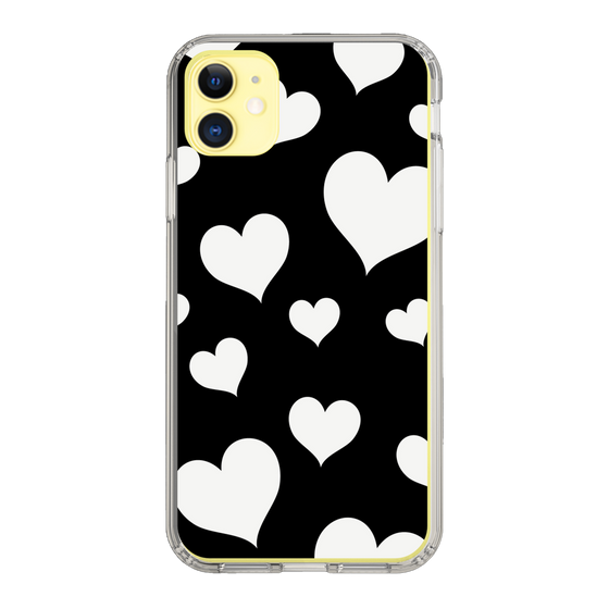 スリムプロテクションケース［ Dot Hearts - Black ］