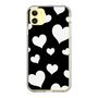 スリムプロテクションケース［ Dot Hearts - Black ］