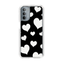 スリムプロテクションケース［ Dot Hearts - Black ］