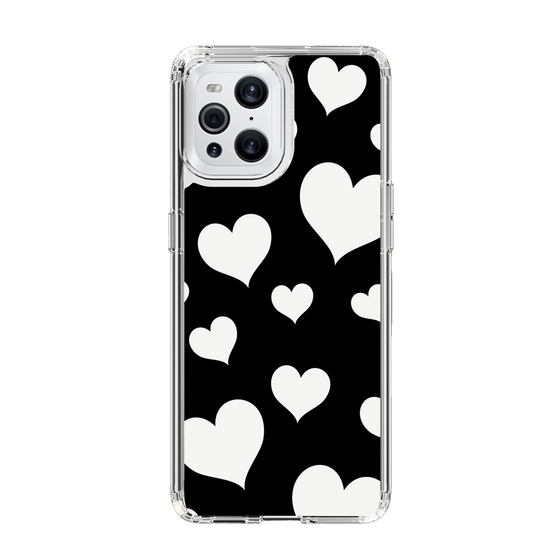 スリムプロテクションケース［ Dot Hearts - Black ］