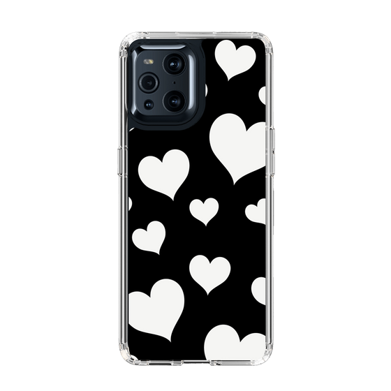 スリムプロテクションケース［ Dot Hearts - Black ］
