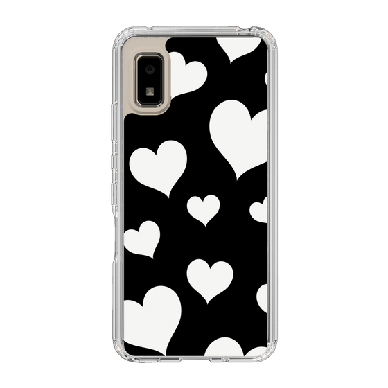 スリムプロテクションケース［ Dot Hearts - Black ］