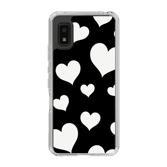 スリムプロテクションケース［ Dot Hearts - Black ］