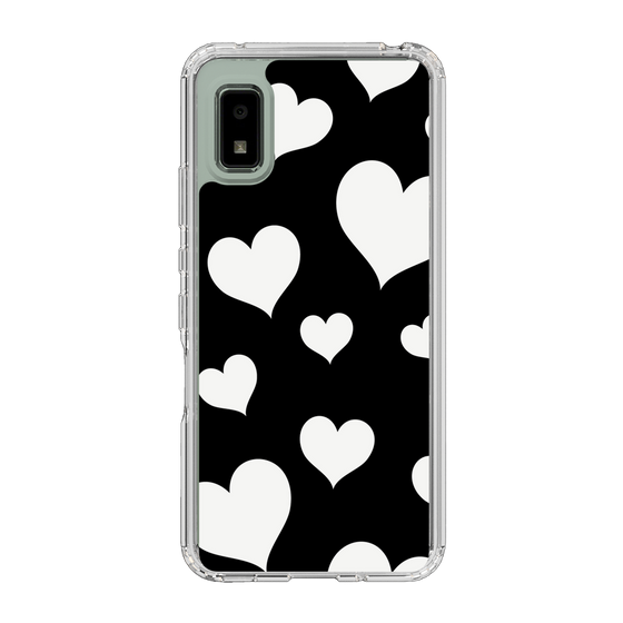 スリムプロテクションケース［ Dot Hearts - Black ］