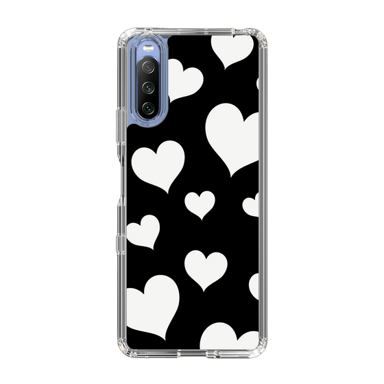 スリムプロテクションケース［ Dot Hearts - Black ］