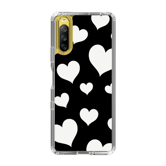 スリムプロテクションケース［ Dot Hearts - Black ］