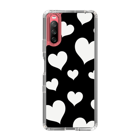 スリムプロテクションケース［ Dot Hearts - Black ］
