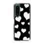 スリムプロテクションケース［ Dot Hearts - Black ］