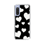 スリムプロテクションケース［ Dot Hearts - Black ］