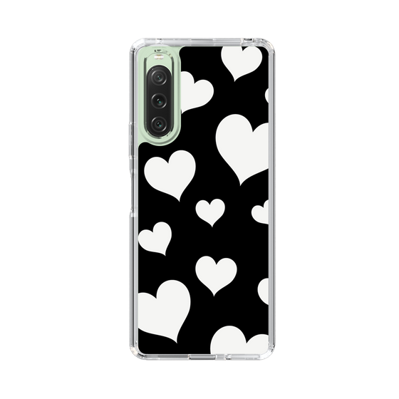 スリムプロテクションケース［ Dot Hearts - Black ］