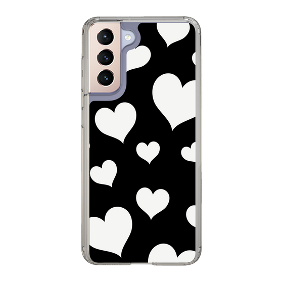 スリムプロテクションケース［ Dot Hearts - Black ］