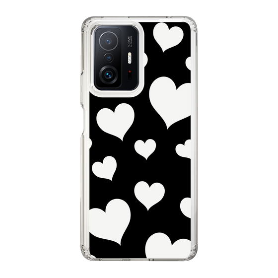 スリムプロテクションケース［ Dot Hearts - Black ］