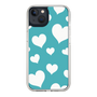 スリムプロテクションケース［ Dot Hearts - Blue ］