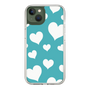 スリムプロテクションケース［ Dot Hearts - Blue ］