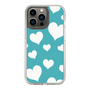 スリムプロテクションケース［ Dot Hearts - Blue ］