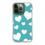 スリムプロテクションケース［ Dot Hearts - Blue ］