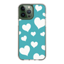 スリムプロテクションケース［ Dot Hearts - Blue ］