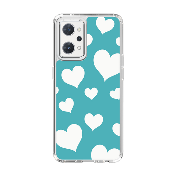 スリムプロテクションケース［ Dot Hearts - Blue ］