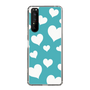 スリムプロテクションケース［ Dot Hearts - Blue ］