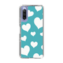 スリムプロテクションケース［ Dot Hearts - Blue ］