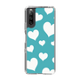 スリムプロテクションケース［ Dot Hearts - Blue ］