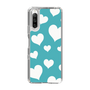 スリムプロテクションケース［ Dot Hearts - Blue ］