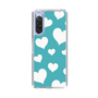 スリムプロテクションケース［ Dot Hearts - Blue ］