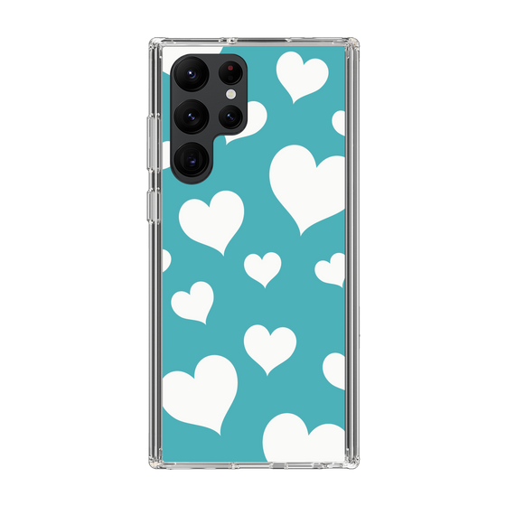 スリムプロテクションケース［ Dot Hearts - Blue ］