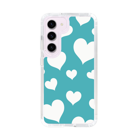 スリムプロテクションケース［ Dot Hearts - Blue ］