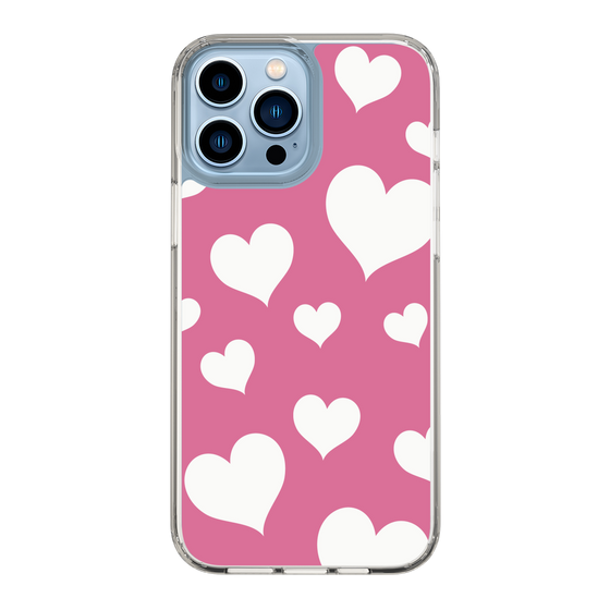 スリムプロテクションケース［ Dot Hearts - Pink ］