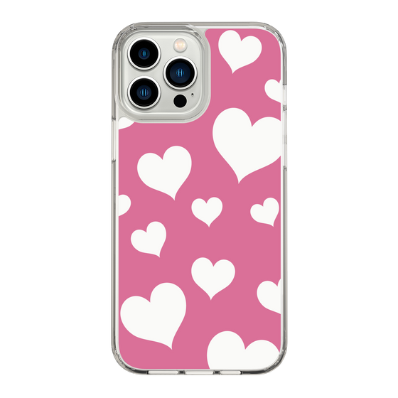 スリムプロテクションケース［ Dot Hearts - Pink ］