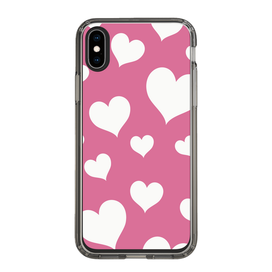 スリムプロテクションケース［ Dot Hearts - Pink ］