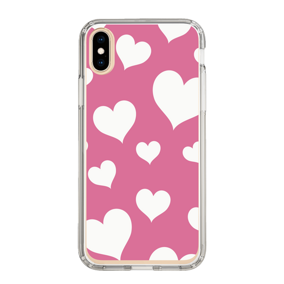 スリムプロテクションケース［ Dot Hearts - Pink ］