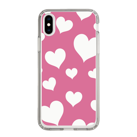 スリムプロテクションケース［ Dot Hearts - Pink ］