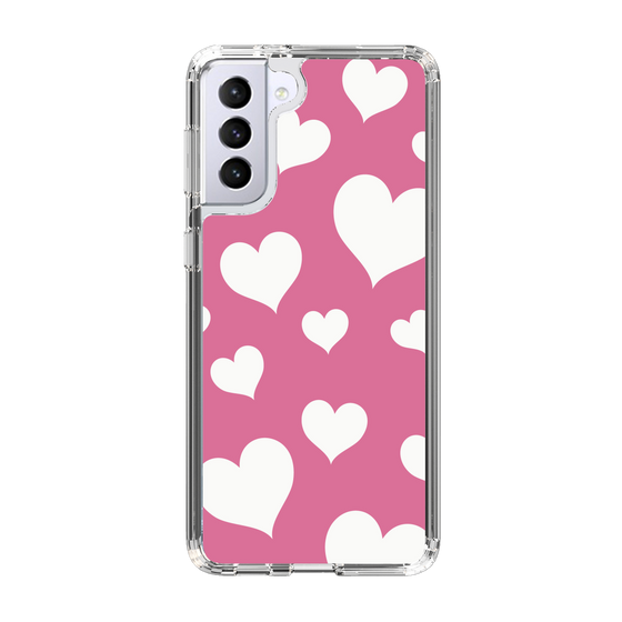 スリムプロテクションケース［ Dot Hearts - Pink ］