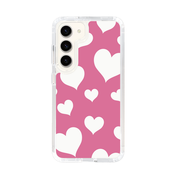 スリムプロテクションケース［ Dot Hearts - Pink ］