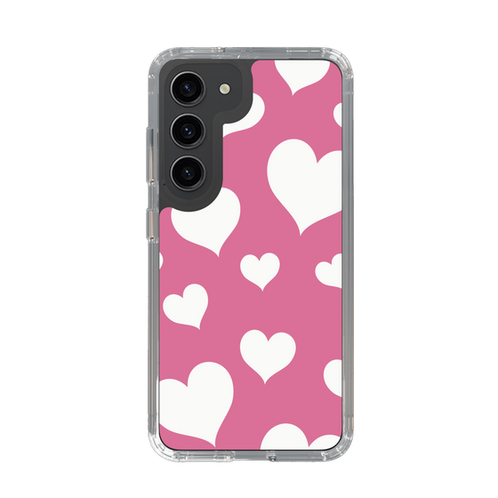 スリムプロテクションケース［ Dot Hearts - Pink ］