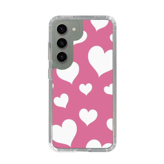 スリムプロテクションケース［ Dot Hearts - Pink ］