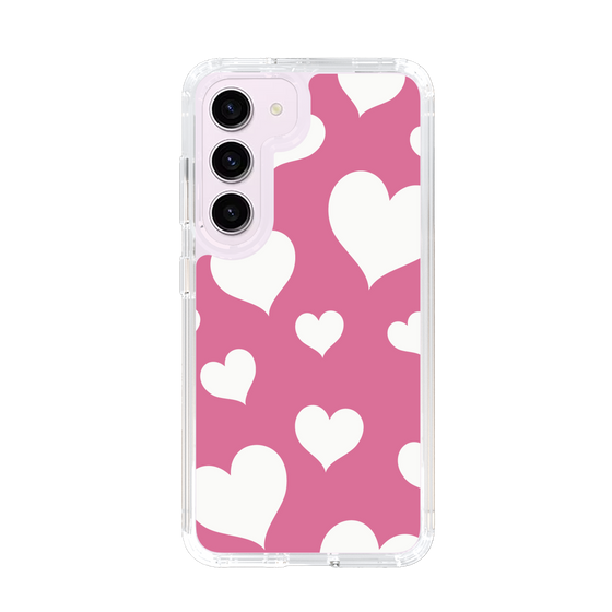 スリムプロテクションケース［ Dot Hearts - Pink ］