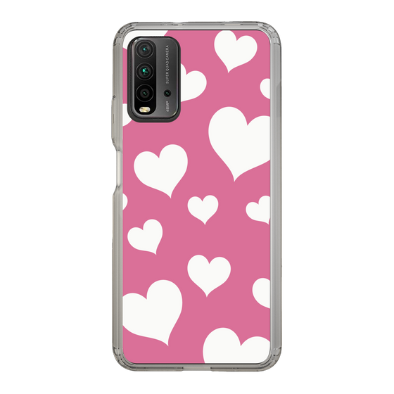 スリムプロテクションケース［ Dot Hearts - Pink ］