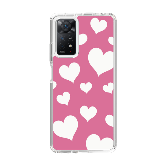スリムプロテクションケース［ Dot Hearts - Pink ］