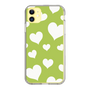 スリムプロテクションケース［ Dot Hearts - Green ］